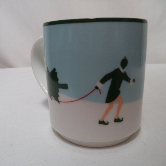 Williams Sonoma Elf Movie Christmas Mug Cup micro dish safe Presents Tree - Picture 8 of 12